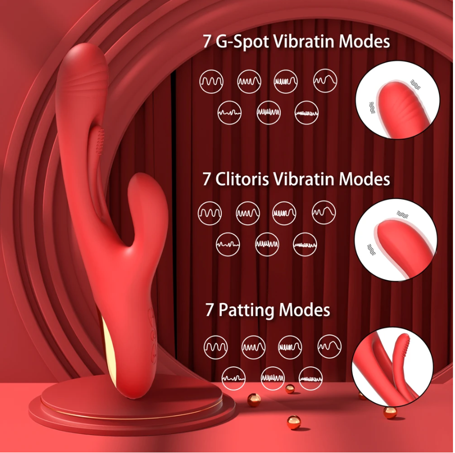 Rabbit Patting Vibrator for Clitoris and G spot